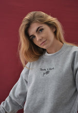 Load image into Gallery viewer, Thanks a bunch slogan embroidered sweater