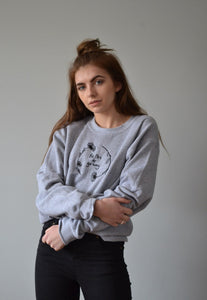 Be nice wreath embroidered slogan sweater
