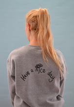 Load image into Gallery viewer, Have a nice day and daisy embroidered slogan sweater