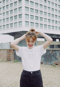 Multi dinosaur embroidered organic t-shirt,