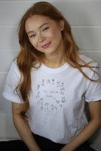 Load image into Gallery viewer, Dogs are my favourite people embroidered Organic t-shirt.