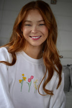 Load image into Gallery viewer, Embroidered Floral &#39; you look lovely &#39; back sweater