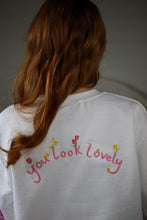 Load image into Gallery viewer, Embroidered Floral &#39; you look lovely &#39; back sweater