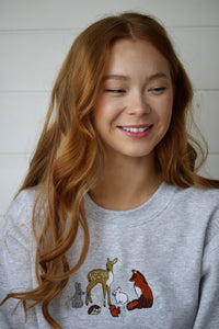 Embroidered Woodland Animals sweater