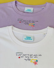 Load image into Gallery viewer, I just want to eat pick n mix with my bff embroidered slogan T-shirt