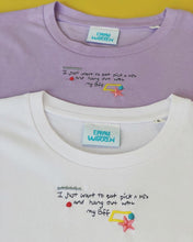 Load image into Gallery viewer, I just want to eat pick n mix with my bff embroidered slogan T-shirt